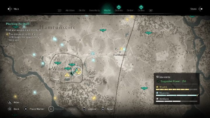 The treasure map can be found in the Bishop's Residence - Assassins Creed Valhalla: Gear - Wincestre, Secrets, Locations - Wincestre - Assassins Creed Valhalla Guide