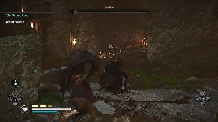 If you don't want Modron to often change her position and run around the arena, just stay close to her - Assassins Creed Valhalla: The Gutted Lamb - Walkthrough - Glowecestrescire - Assassins Creed Valhalla Guide