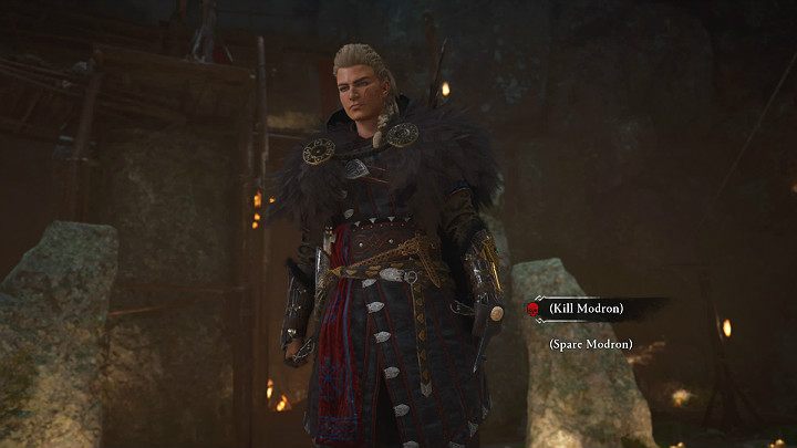 After you win the duel you can decide what happens to Modron - Assassins Creed Valhalla: The Gutted Lamb - Walkthrough - Glowecestrescire - Assassins Creed Valhalla Guide