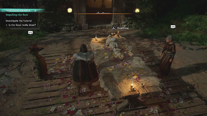 Examine the body wrapped in white cloth - Assassins Creed Valhalla: Impaling the Seax - guide - Wincestre - Assassins Creed Valhalla Guide
