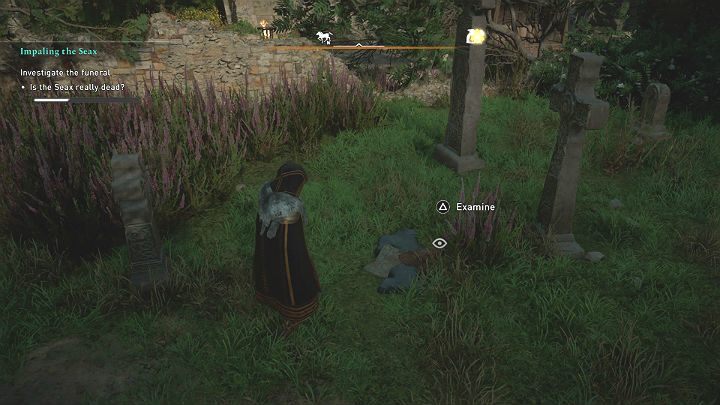 Go up to the tombstone to find ordinary peasant clothes there - Assassins Creed Valhalla: Impaling the Seax - guide - Wincestre - Assassins Creed Valhalla Guide