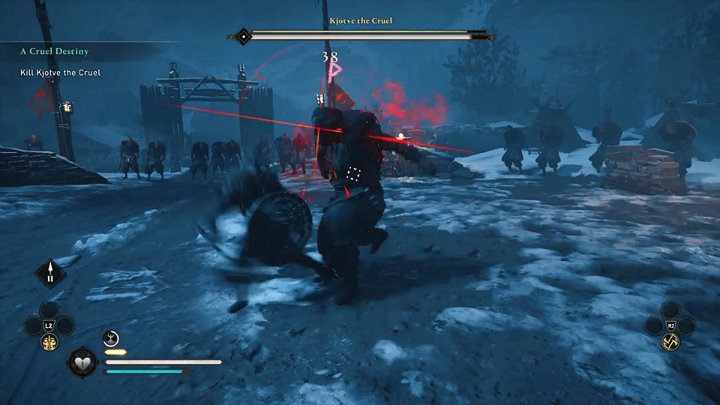 The opponent is confident enough to start a fight without any weapons, but this does not mean that he will be easy to defeat - Assassins Creed Valhalla: Kjotve the Cruel - boss, how to defeat? - Bosses - Assassins Creed Valhalla Guide