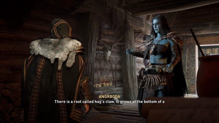 Angrboda is willing to reveal more information about the mysterious Jotun mead, but there is a price to it - Assassins Creed Valhalla: Mistress of the Iron Wood - walkthrough, description - Jotunheim - Assassins Creed Valhalla Guide