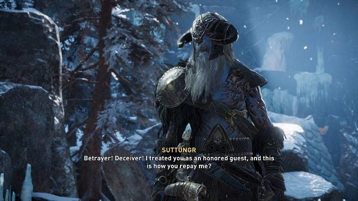 Suttungr himself will stand on your way, with Loki at his side - Assassins Creed Valhalla: A Feast to Remember - walkthrough - Jotunheim - Assassins Creed Valhalla Guide