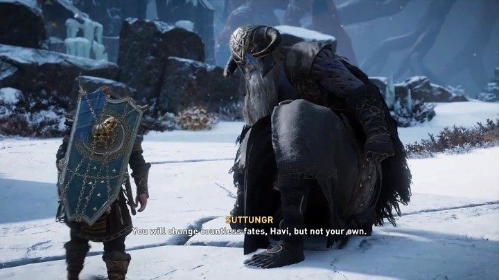 Stay out of your opponent's range or dodge his punches, launch quick counterattacks, and strike whenever you get the chance, and you'll be able to deal with Suttungr in no time - Assassins Creed Valhalla: A Feast to Remember - walkthrough - Jotunheim - Assassins Creed Valhalla Guide