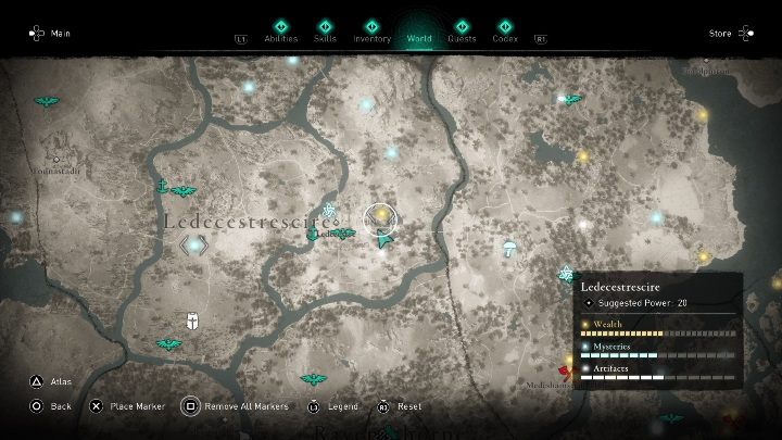 You will find the mask in the southern part of the region - Assassins Creed Valhalla: Roman artifact - Ledecestrescire secrets, locations - Ledecestrescire - Assassins Creed Valhalla Guide