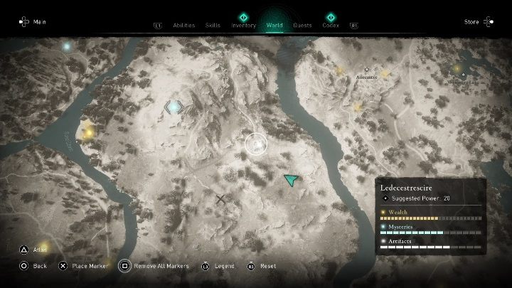 You will find this mask in the eastern part of the region - Assassins Creed Valhalla: Roman artifact - Ledecestrescire secrets, locations - Ledecestrescire - Assassins Creed Valhalla Guide