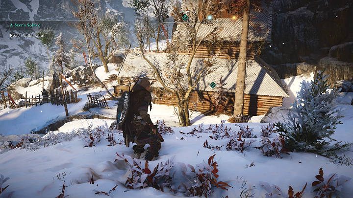 Valki's cottage is rather big, so you definitely won't miss it - Assassins Creed Valhalla: A Seers Solace walktrough - Rygjafylke - Assassins Creed Valhalla Guide