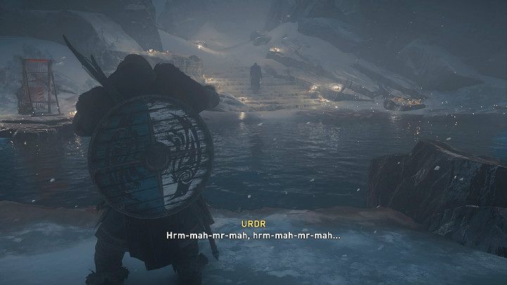 When you go outside, despite the ongoing blizzard, you will notice Sigurd and the wolf, who will move away from you - follow in the same direction - Assassins Creed Valhalla: A Seers Solace walktrough - Rygjafylke - Assassins Creed Valhalla Guide
