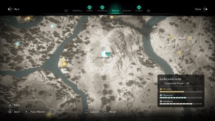 You will find the cairn to the north of Ledecestre, right next to the river - Assassins Creed Valhalla: Cairns - Ledecestrescire secrets, locations - Ledecestrescire - Assassins Creed Valhalla Guide