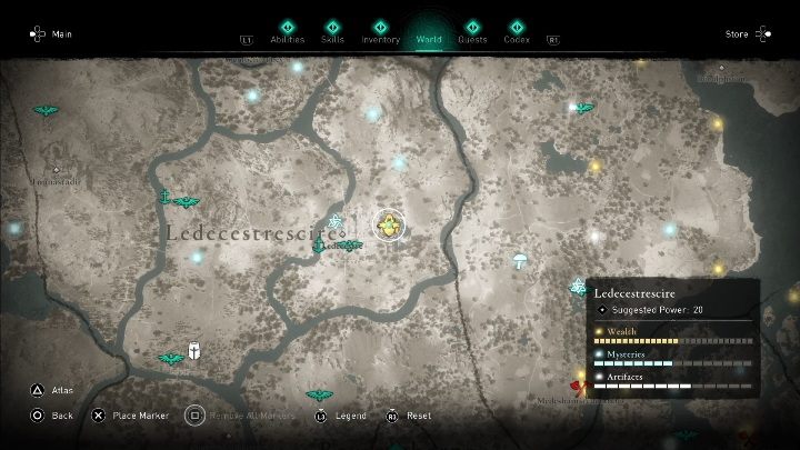 You will find this weapon in the southern part of the region, near Ledecestre - Assassins Creed Valhalla: Gear - Ledecestrescire secrets, locations - Ledecestrescire - Assassins Creed Valhalla Guide