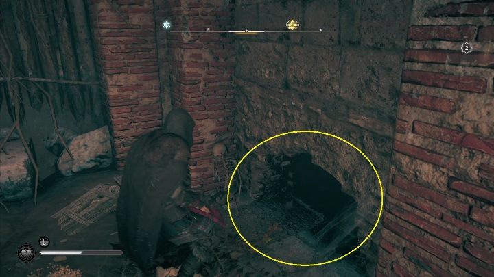 At the bottom you have to slip under the walls to get further through - Assassins Creed Valhalla: Gear - Ledecestrescire secrets, locations - Ledecestrescire - Assassins Creed Valhalla Guide