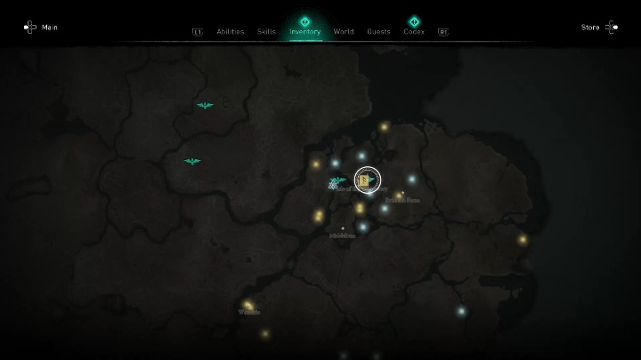 The skill Dive of the Valkyries is located on the northern part of the map - Assassins Creed Valhalla: Abilities - Grantebridgescire secrets, locations - Grantebridgescire - Assassins Creed Valhalla Guide