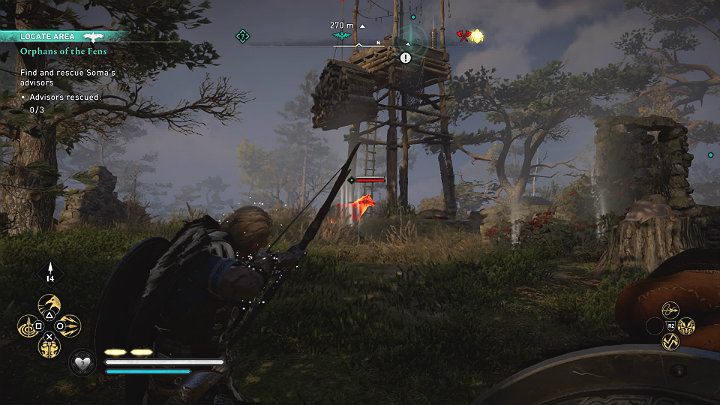 One of Soma's advisors was surrounded by wolves and he cannot defend on his own - Assassins Creed Valhalla: Orphans of the Fens walkthrough - Grantebridgescire - Assassins Creed Valhalla Guide