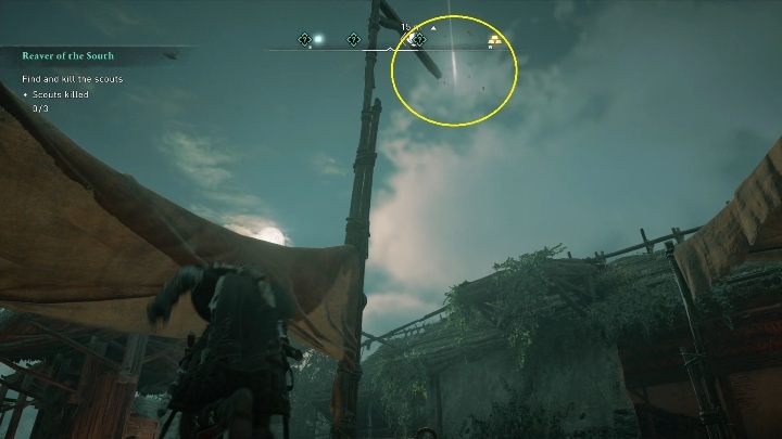 Beginning: The paper is on a wooden pole, right by the road - Assassins Creed Valhalla: Flying Paper - Suthsexe, Secrets, Locations - Suthsexe - Assassins Creed Valhalla Guide