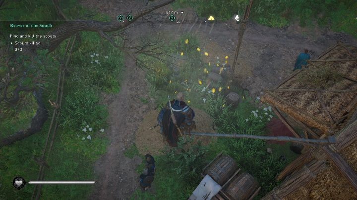 End: The paper will stop at the end of the roof, over a haystack - Assassins Creed Valhalla: Flying Paper - Suthsexe, Secrets, Locations - Suthsexe - Assassins Creed Valhalla Guide