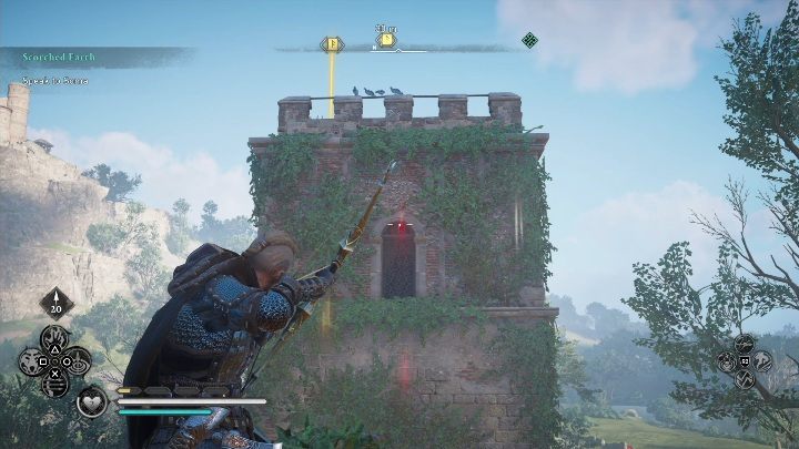 To get to the skill you have to climb on the roof of the church and shoot down the cargo hanging in the tower - Assassins Creed Valhalla: Abilities - Suthsexe, Secrets, Locations - Suthsexe - Assassins Creed Valhalla Guide