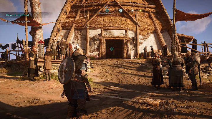 The next morning procceed straight to the long house to see the coronation ceremony of the new King of Mercia - Ceolwulf - Assassins Creed Valhalla: Heavy is the Head walkthrough - Ledecestrescire - Assassins Creed Valhalla Guide