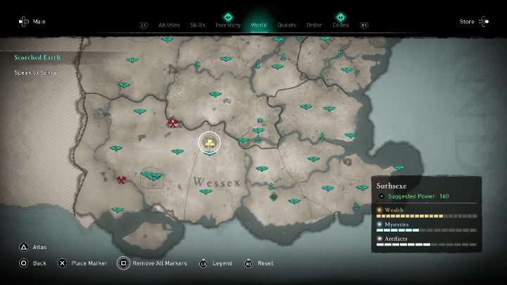 You will find the treasure map in a house, in the northern part of the region - Assassins Creed Valhalla: Treasure Hoard Map - Suthsexe secrets, locations - Suthsexe - Assassins Creed Valhalla Guide