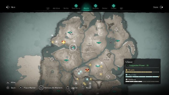 1 - AC Valhalla Wrath of the Druids: Treasure Hoard Map - Ulster, secrets, locations - Ulster - Assassins Creed Valhalla Guide
