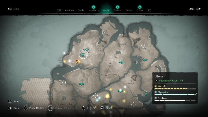 3 - AC Valhalla Wrath of the Druids: Treasure Hoard Map - Ulster, secrets, locations - Ulster - Assassins Creed Valhalla Guide