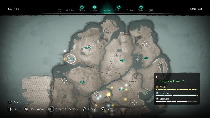 4 - AC Valhalla Wrath of the Druids: Treasure Hoard Map - Ulster, secrets, locations - Ulster - Assassins Creed Valhalla Guide