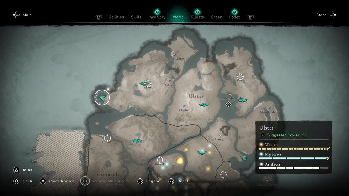 6 - AC Valhalla Wrath of the Druids: Treasure Hoard Map - Ulster, secrets, locations - Ulster - Assassins Creed Valhalla Guide
