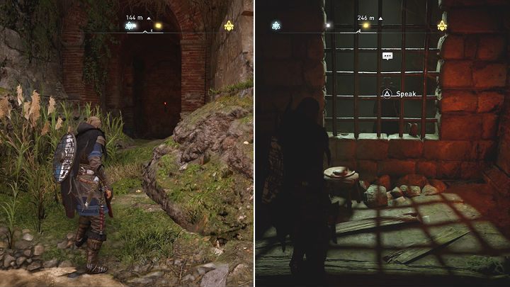 To get to the woman and start the quest you have to drop down, right by the river, and then enter a dark tunnel (watch out, though, there are snakes inside - Assassins Creed Valhalla: The Stink-Brew walkthrough - Ledecestrescire - Assassins Creed Valhalla Guide