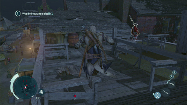 For that, head to the marked spot and climb onto the roof on the building - Sequence 9 - Father and Son - Walkthrough - Assassins Creed III - Game Guide and Walkthrough