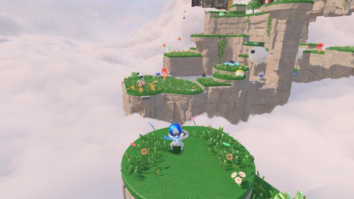 Pull out another cable and follow it to the next part of the area - Astros Playroom: Gusty Gateway - walkthrough - Meadow of Remembrance - Astros Playroom Guide