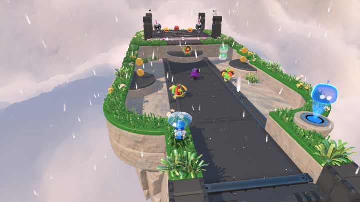 Go back up – there will be a lot of enemies - Astros Playroom: Gusty Gateway - walkthrough - Meadow of Remembrance - Astros Playroom Guide