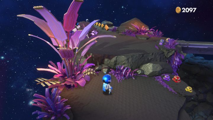 Collect all the coins and pull on the cables - Astros Playroom: Deep Dataspace - walkthrough - SSD Highway - Astros Playroom Guide