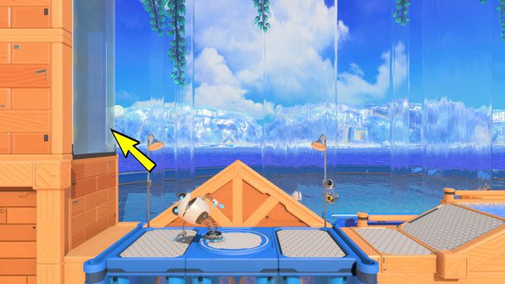 Pull the wires and put on the Frog Suit - Astros Playroom: Springy Spa - walkthrough - Cooling sources - Astros Playroom Guide
