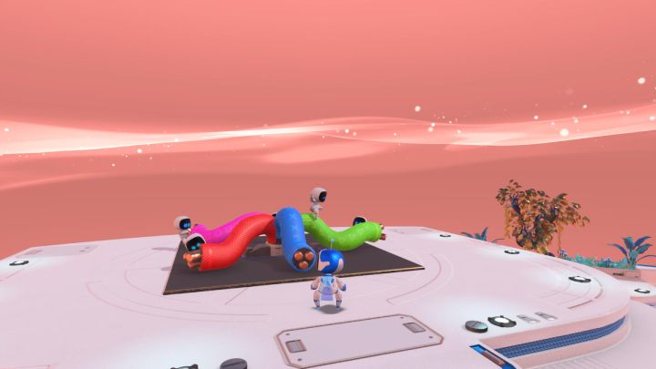 At the end, pull the blue cable to get the 3rd artefact, PlayStation 3, and finish the last level in Cooling Springs - Astros Playroom: Hotel Hopalot - walkthrough - Cooling Springs - Astros Playroom Guide