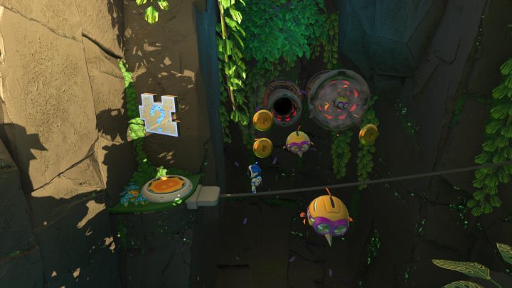 Ziehen Sie an den Drähten auf der Platine und springen Sie auf das gelbe Trampolin – Astros Playroom: Renderforest – Komplettlösung – GPU Jungle – Astros Playroom Guide
