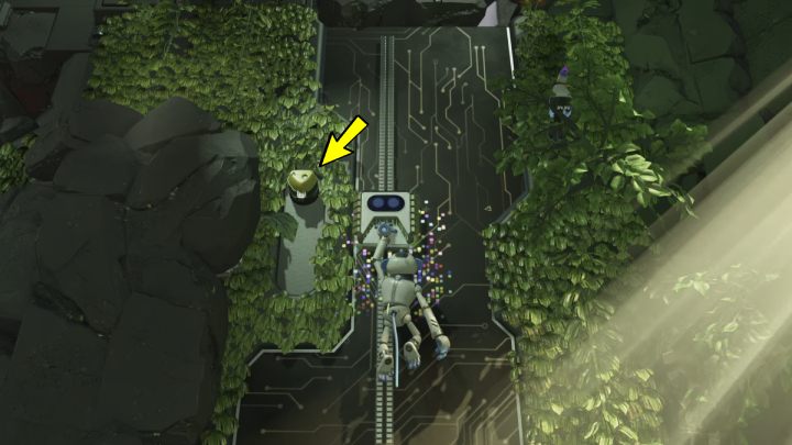 When you reach the square element, it will carry you up - Astros Playroom: Teraflop Treetops - walkthrough - GPU Jungle - Astros Playroom Guide