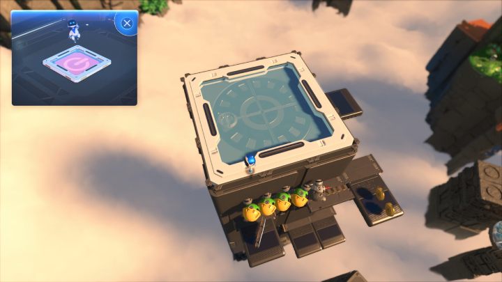 Climb to the very top and wait for the enemy to pass, then quickly jump on the step with the 3rd puzzle piece - Astros Playroom: Raytrace Ruins - walkthrough - GPU Jungle - Astros Playroom Guide