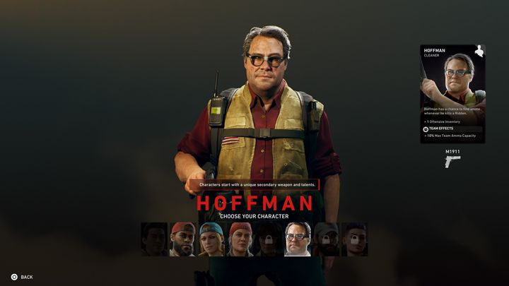 Hoffman is a team-supporting character - Back 4 Blood: Characters - Basics - Back 4 Blood Guide