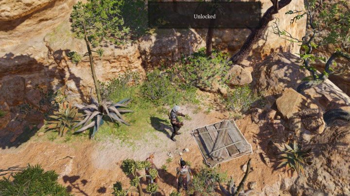 The hatch is locked - you need Thieves' Tools in order to try to open it - Baldurs Gate 3: Overgrown Ruins - how to enter? Puzzle solution - Solutions to puzzles - Baldurs Gate 3 Guide, Walkthrough