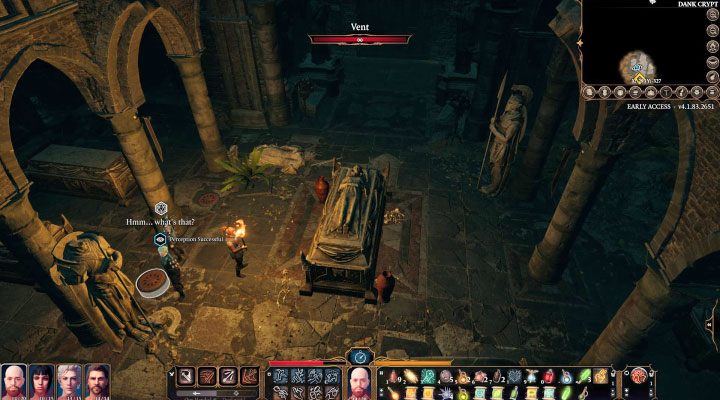 The crypt is dark, so it'll be a good idea to use the torch - Baldurs Gate 3: Overgrown Ruins / Roadside Cliffs map - World Atlas - Baldurs Gate 3 Guide, Walkthrough