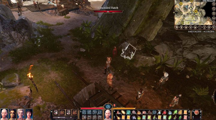 The access to the hideout is linked to Doni, who resides in the northern part of the Druid Grove (Blue 15 on the map) - Baldurs Gate 3: Druid Grove / Silvanus Grove map - World Atlas - Baldurs Gate 3 Guide, Walkthrough