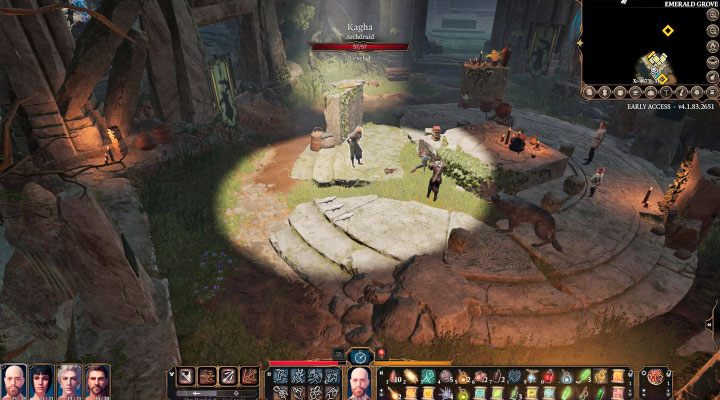 The Emerald Grove is located in the area of the Druid Grove - the entrance to it is near the place where the rituals are performed (blue 18 on the map) - Baldurs Gate 3: Druid Grove / Silvanus Grove map - World Atlas - Baldurs Gate 3 Guide, Walkthrough