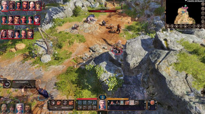 The battle with the goblins, which takes place in front of the main entrance to the Druid Grove, is definitely one of the more challenging of the game's early stages - Baldurs Gate 3: How to die less often? - Basics - Baldurs Gate 3 Guide, Walkthrough