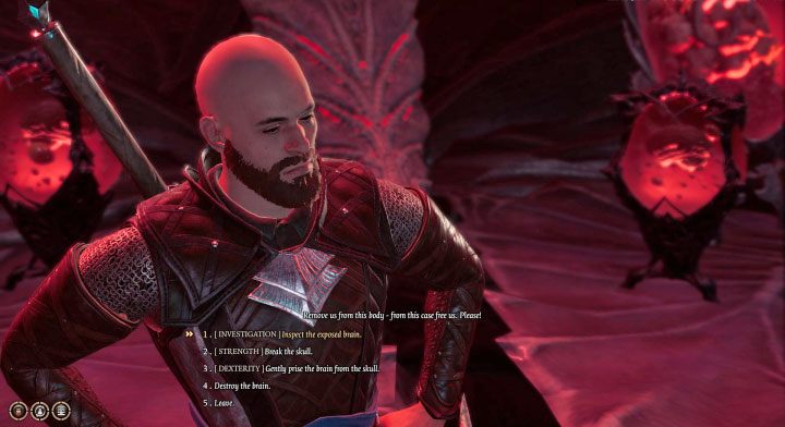 When you examine Myrnath, you will hear the brain's voice asking you to free it - Baldurs Gate 3: Playable characters - list - Team - Baldurs Gate 3 Guide, Walkthrough