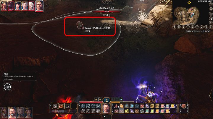 If you don't want to kill the Owlbear Cub, you'll have to put him to sleep or immobilize him as soon as he joins the fight - Baldurs Gate 3: Owlbear - how to beat? - Bosses and difficult fights - Baldurs Gate 3 Guide, Walkthrough