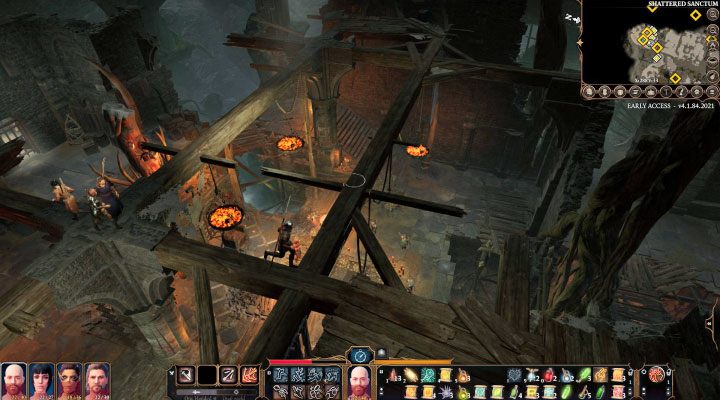 The ruined sanctuary is a very vertical location - Baldurs Gate 3: Shattered Sanctum / Defiled Temple map - World Atlas - Baldurs Gate 3 Guide, Walkthrough