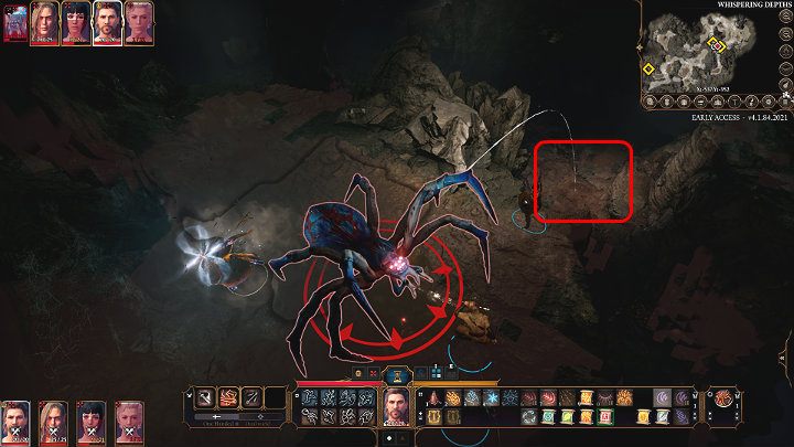 If you have a Wizard in your party, you can use the Thunderwave spell to push the enemy off the cliff again - Baldurs Gate 3: Phase Spider Matriarch - how to defeat? - Bosses and difficult fights - Baldurs Gate 3 Guide, Walkthrough