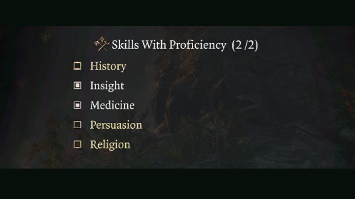 Depending on the background you choose, opt for any of the following options - Baldurs Gate 3: Cleric - ready build - Cleric - Baldurs Gate 3 Guide, Walkthrough