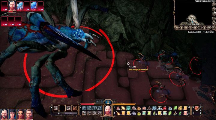 The Whispering Depths are inhabited primarily by Ettercaps, which can cause temporary infections, and Phase Spiders, which, in addition to possessing venom, can also teleport - Baldurs Gate 3: Blighted Village - map - World Atlas - Baldurs Gate 3 Guide, Walkthrough