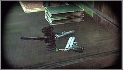 Zoom in and scan the judges hammer (screen above) - Riddles | Park Row - Park Row - Batman: Arkham City Game Guide